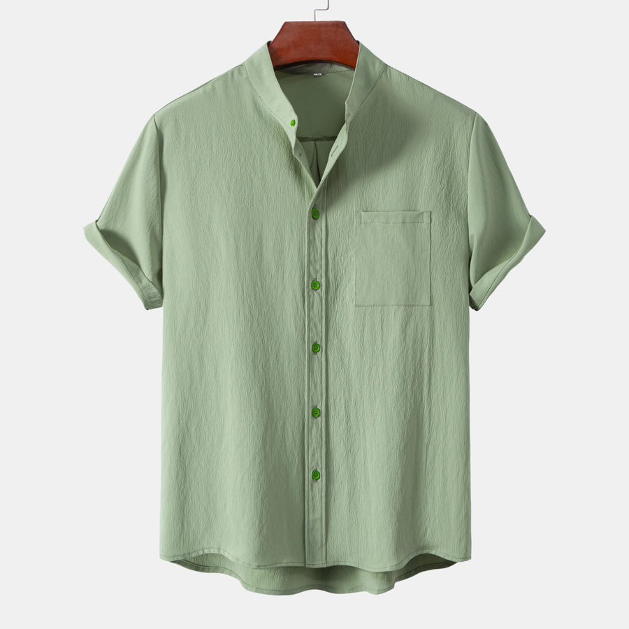 Camicia Uomo Colletto Rialzato